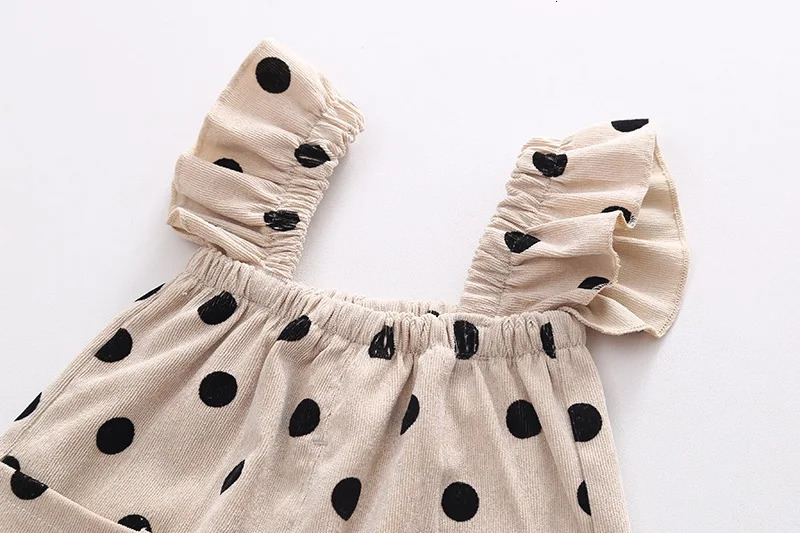 Kids Baby Girl Clothes Outfits Sets Polka Dot Overalls Shirt 2pcs Suit for Girls Baby Birthday Clothing Sets 250304