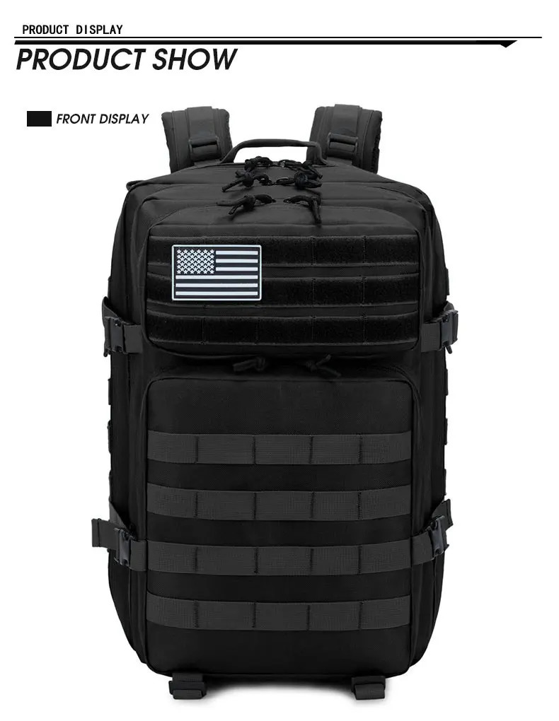 Ship from US 50LHigh capacity Fitness Backpack Hiking Outdoor Camping bag perfect for traveling camping 250304FBB