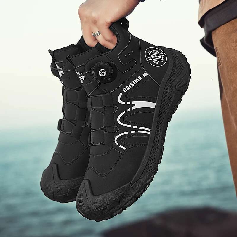 Street Yellow Men's Biker Fashion Design Knob Motorcycle Men British Style Casual Outdoor Leather Ankle Boots Man