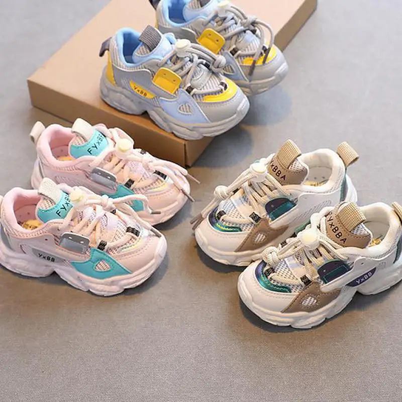 Size 2136 Baby Toddler Shoes For Boys Girls Breathable Mesh Little Kids Casual Sneakers Nonslip Children Sport tennis 250303