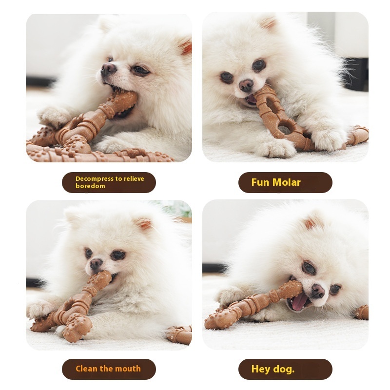 Wood Plastic Bone Grinding Rod Bite Resistant And Clean Teeth Self Fun And Relieve Boredom Small And Medium-sized Dog Pet Toy