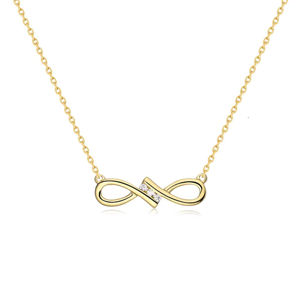 Andrew Advanced Custom Women Heart Infinity Pendant Gold Dia Jewelry Necklace