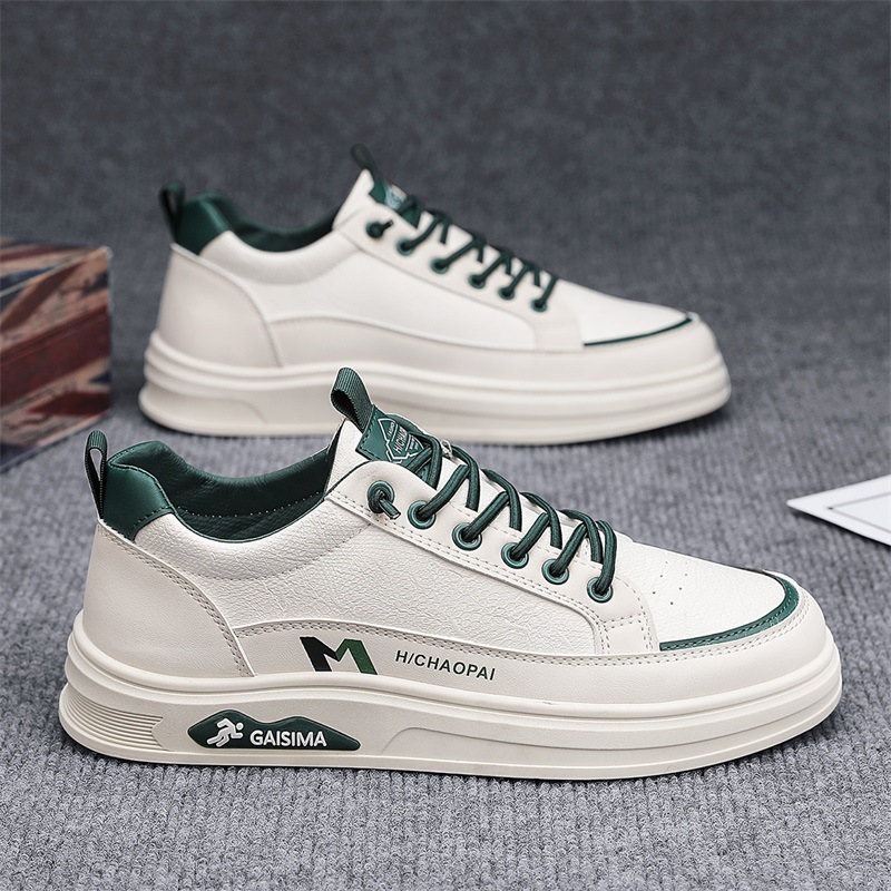 Spring New Men's Designer Shoes Low Top Skateboarding Student Thick Sole Multifunctional Outdoor Sports And Leisure Shoes Leather Upper Men'
