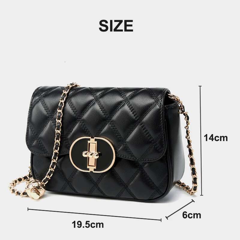 Genuine Leather Women's Chain Bags High Quality Cowhide Designer Shoulder Fashion Female Crossbody Bag 2779