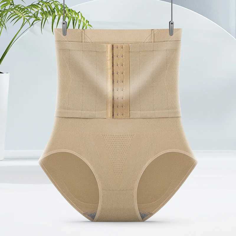 2pcs Women High Waist Shaping Briefs Buckle adjustment Body Shaper Slimming Underwear Butt Lifter Control Pantie Shapewear PantXJ250304