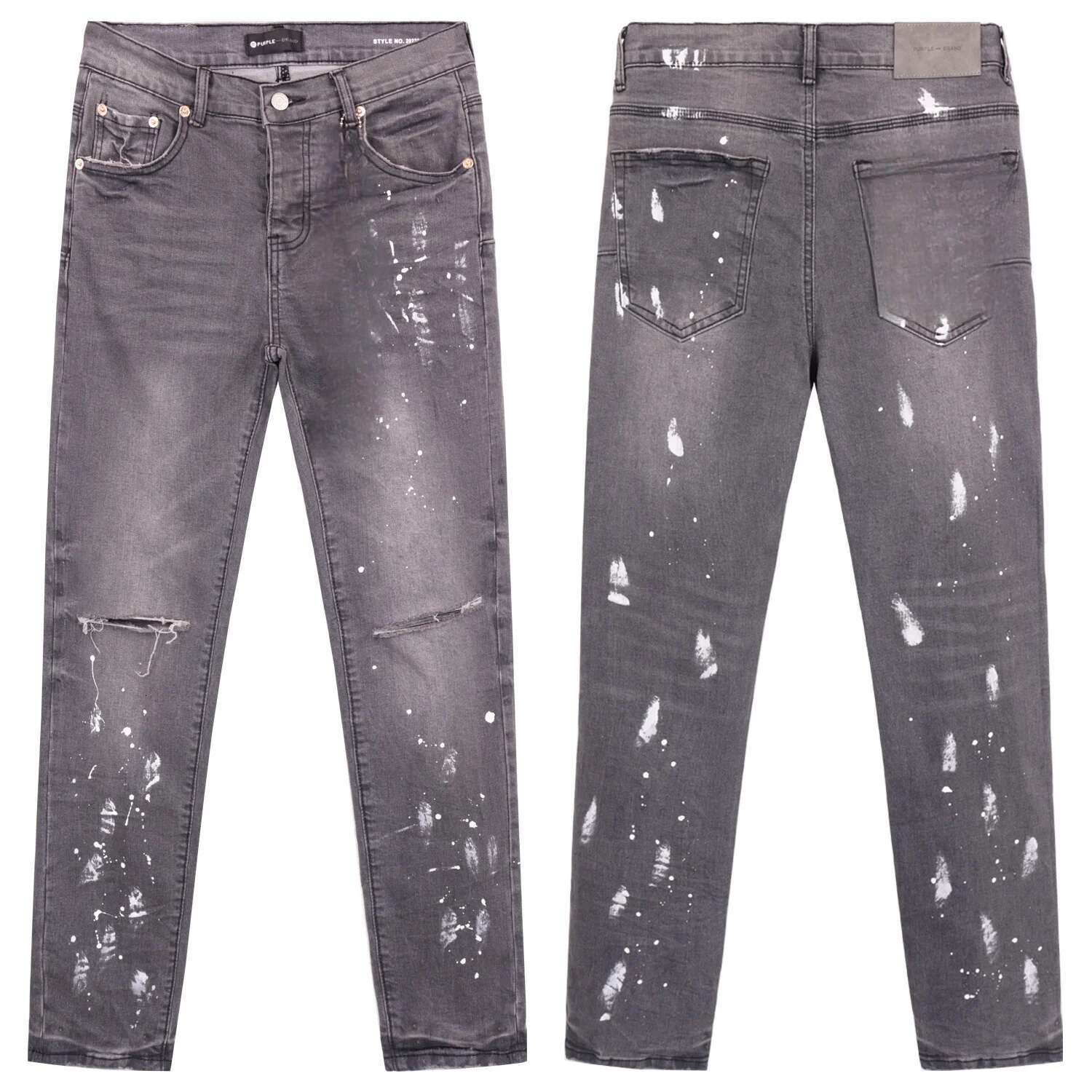 New Fashion 2024 Quality American High Street Ripped Patch Trend Retro Straight Leg Jeans