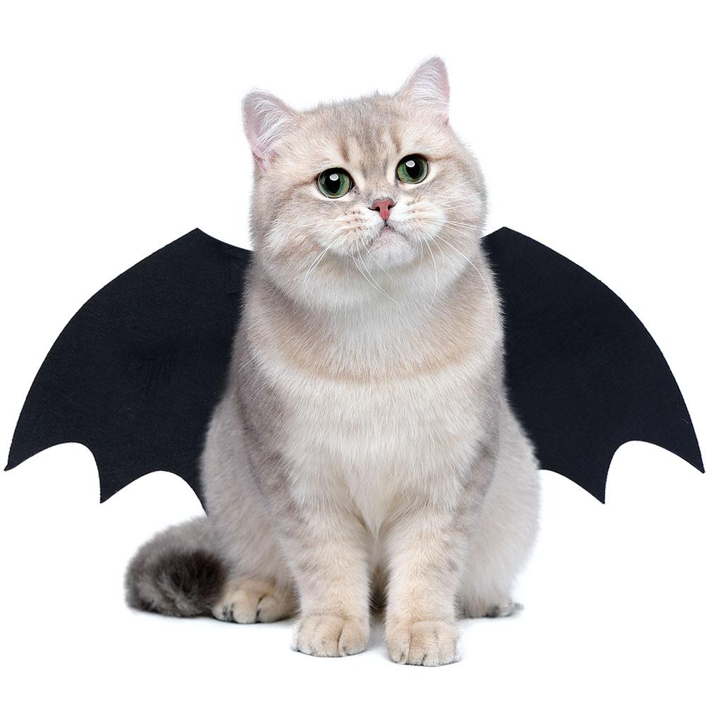 Party Felt Cloth Funny Costume Cosplay Halloween Decor Pet Bat Wing Dogs Cats Puppy Adjustable Strap Skeleton Bone Small Animals