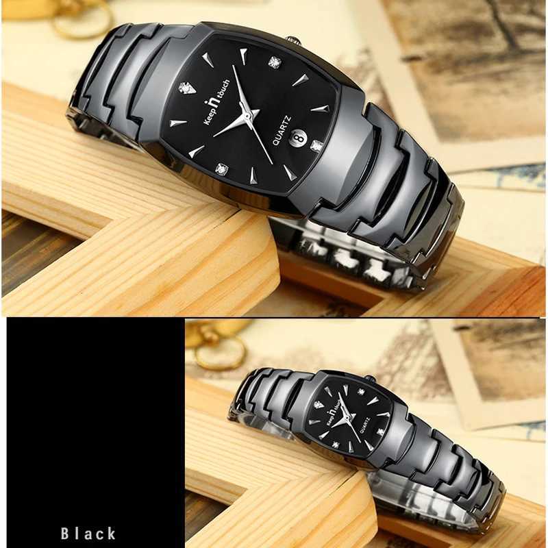 Fashion Men Women es Couple Items For rs Stainless Steel Quartz Date Clock Casual Busin Style His Hers SetsXJ250304