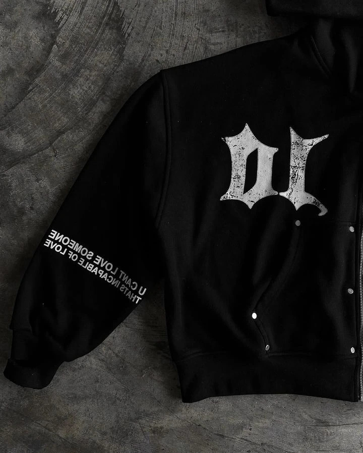 Tenthseries Zip Hoodie Y2K Clothes Mens Womens Harajuku Hip Hop Retro Patch Oversized Hoodie Sweatshirt Punk Rock Gothic Jacket 250304