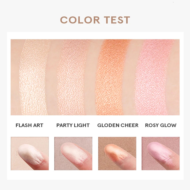 IMAGIC 4-Color Highlighter Contouring For Face Bronzer Face Makeup Combination Palette Long-Lasting Brighten Skin Cosmetics 250227