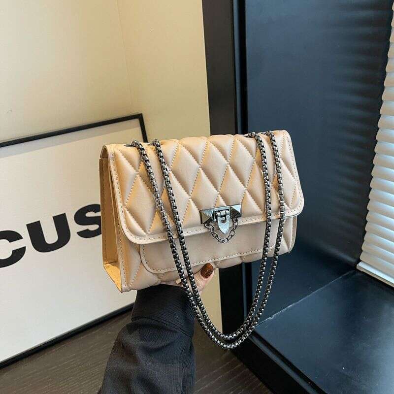 Women's Bags Popular solid color dia embroidery thread retro chain messenger shoulder small square women's bag