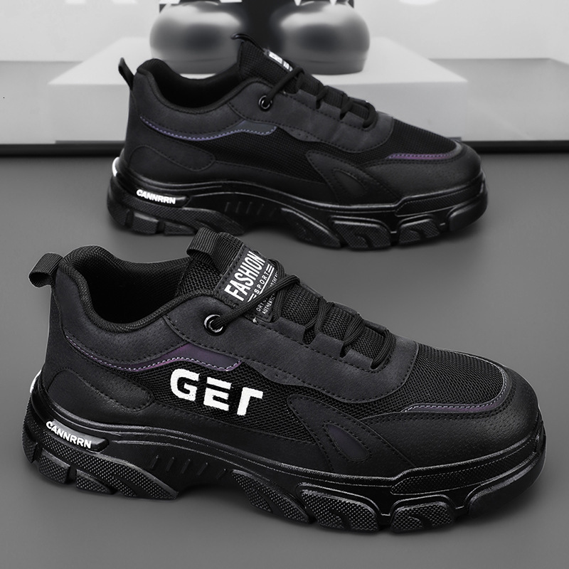 2025 Designer s New Breathable Men s Fashionable Lightweight Versatile Thick Bottom Black Grey Brown Sports And Leisure Board Shoes Men s Sizes 39-44