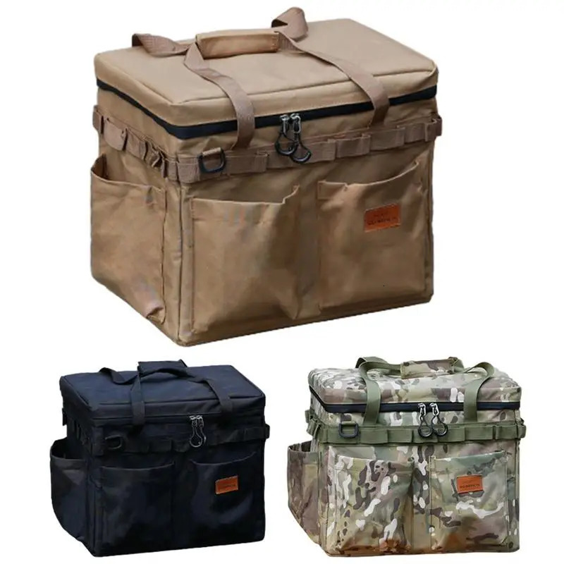 Ship from US Outdoor Picnic Bag Waterproof Camping Travel Organizer Portable Food Storage Large Capacity Handbag 250304FBB