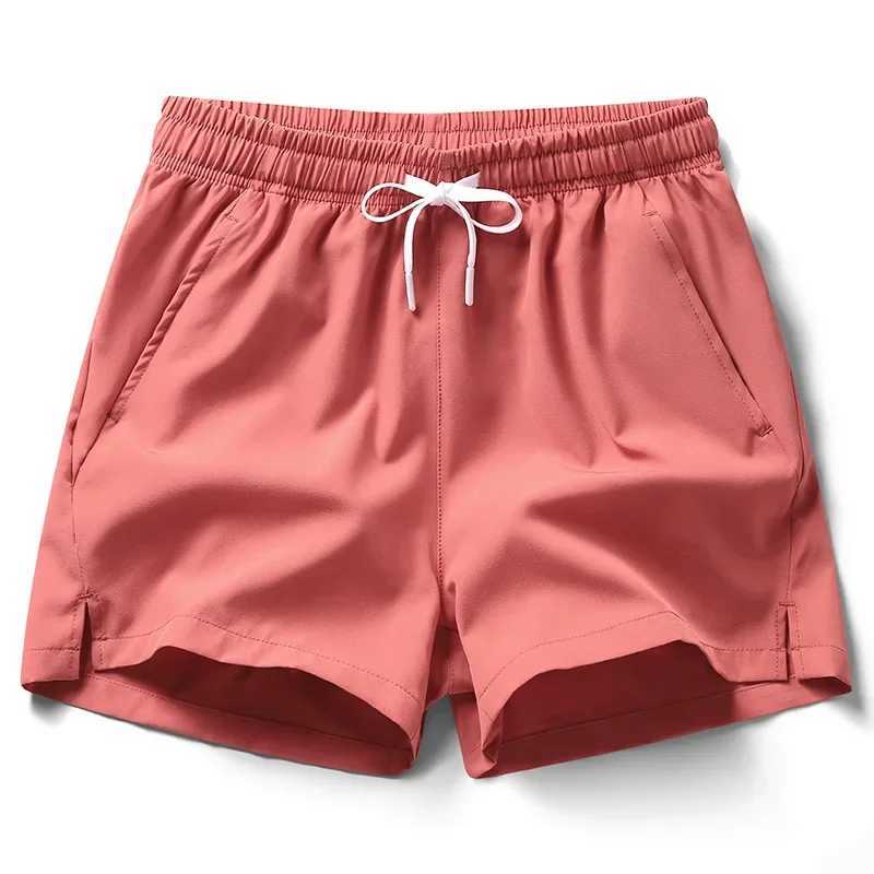 New Mens Fitness Lightweight Sweatpants Summer Casual Pockets Shorts Basic Solid Color Short Pants Jogging Beach Shorts MenT250304