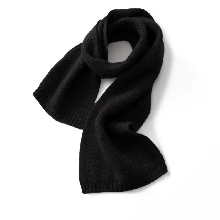 T217 scarf women's winter 2025 new all-match Korean version of high-end pure color thick warm knitted neck scarf