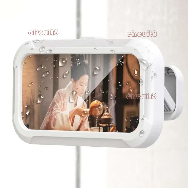 New Rotation Waterproof Mount Adjustable Shower Case Stick on Wall Bathroom Toilet Phone Holder