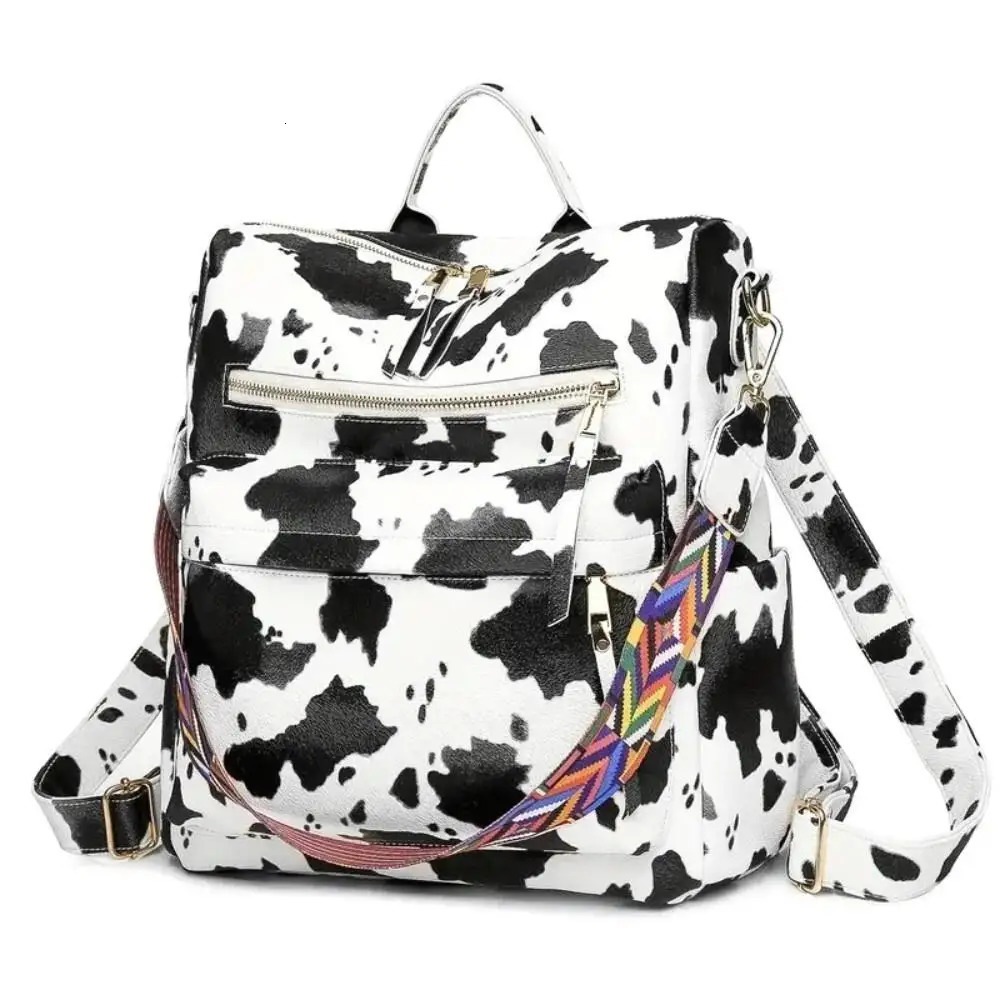 Ship from US Fashion PU Womens Shoulder Bag and Multi functional Backpack Travel Zipper 250304FBB