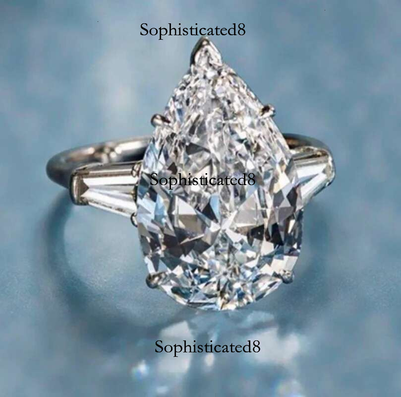 solitaire ring 4ct Lab Dia Ring sterg sier Promise Engagement Wedding band rings for women men Fine Party Jewelry