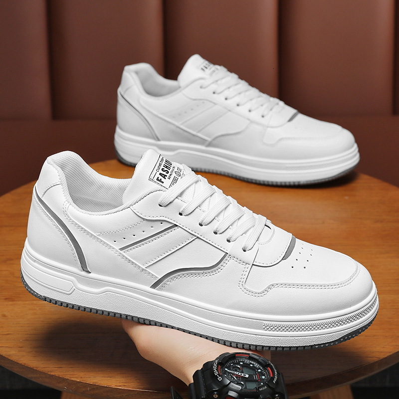 2025 Designer s New Breathable White Shoes For Outdoor Sports Fashionable And Multifunctional Thick Soled Casual Men s Minimalist Board Shoes