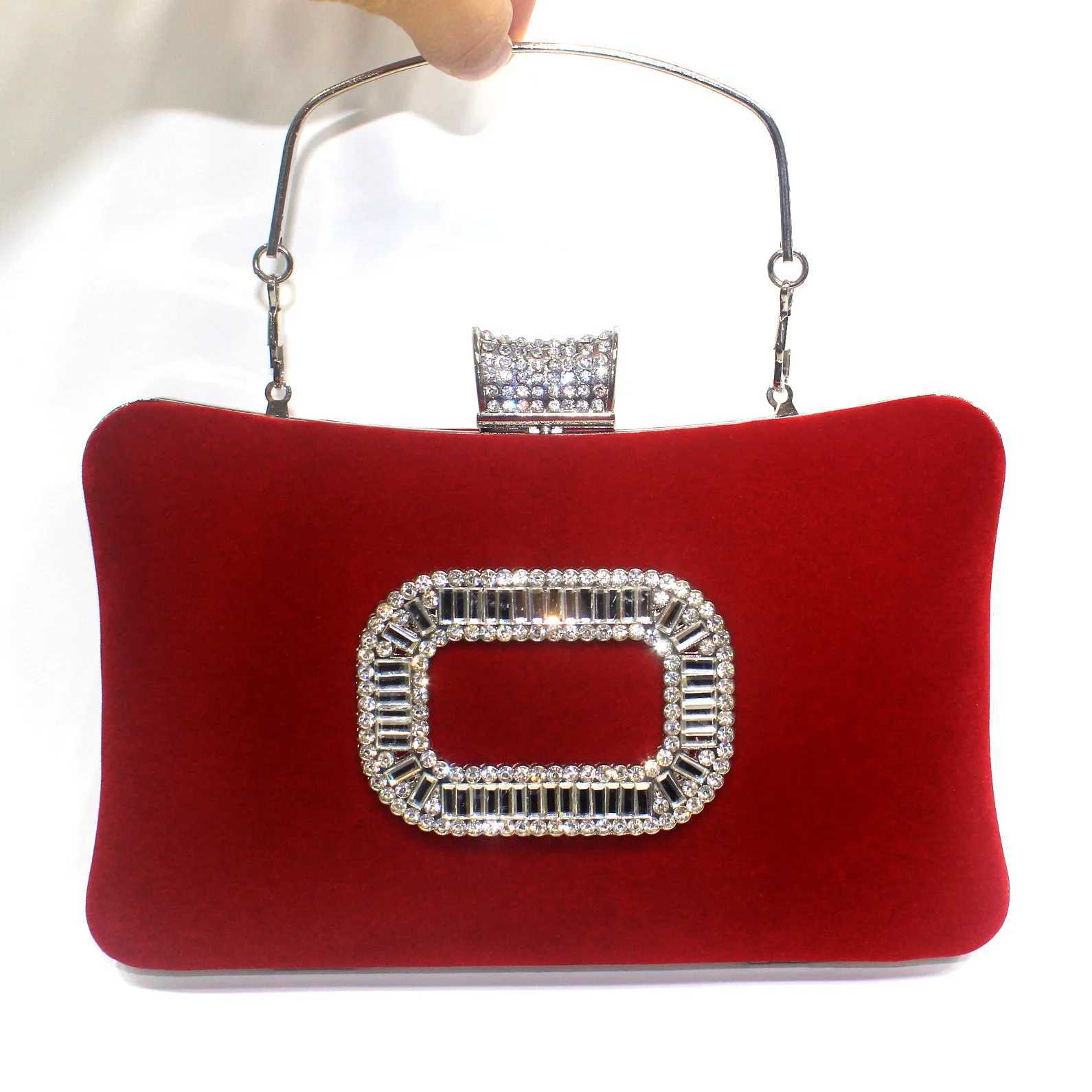 Womens rhinestone evening clutch bag womens red clutch wallet chain handbag brides wedding party wallet Z250303