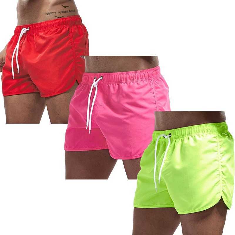 3 Pack Mens Beach Shorts Summer Casual Fashion Board Shorts for Man Running Cycling Fitness Shorts Gym Athletic Short PantsT250304