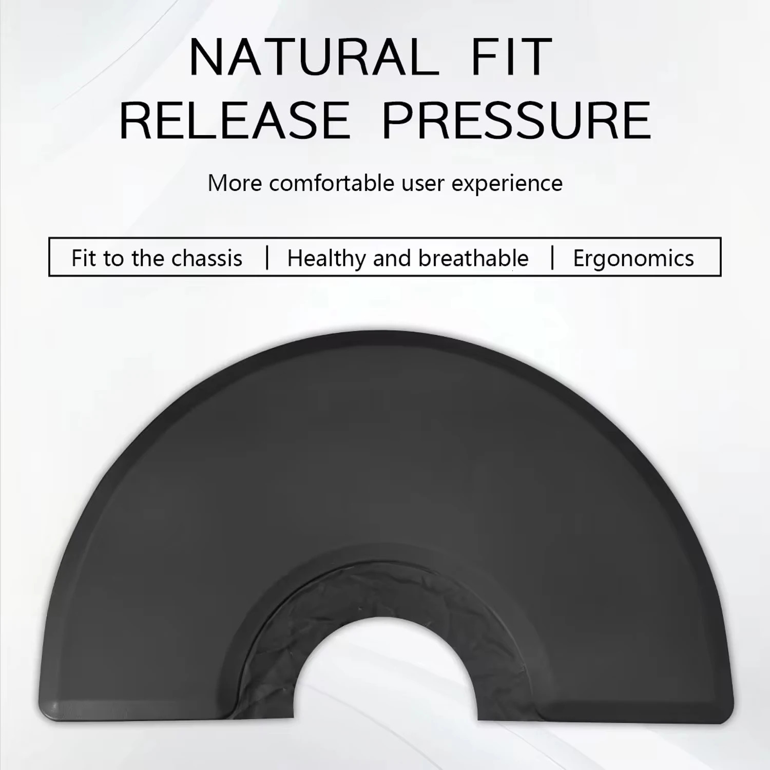 Hair salon chair anti slip pad black semi-circular rubber hair salon chair pad anti fatigue pad beauty and hairdressing products 250304