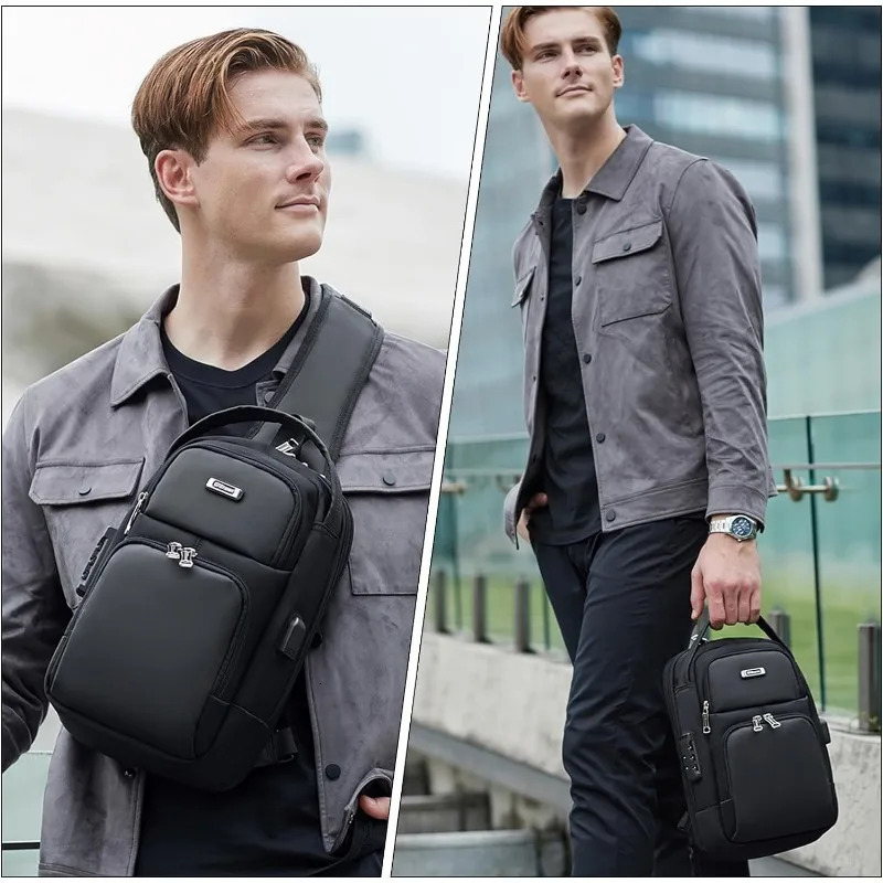 Geestock antitheft sling bag mens and womens cross chest day casual shoulder backpack 250227