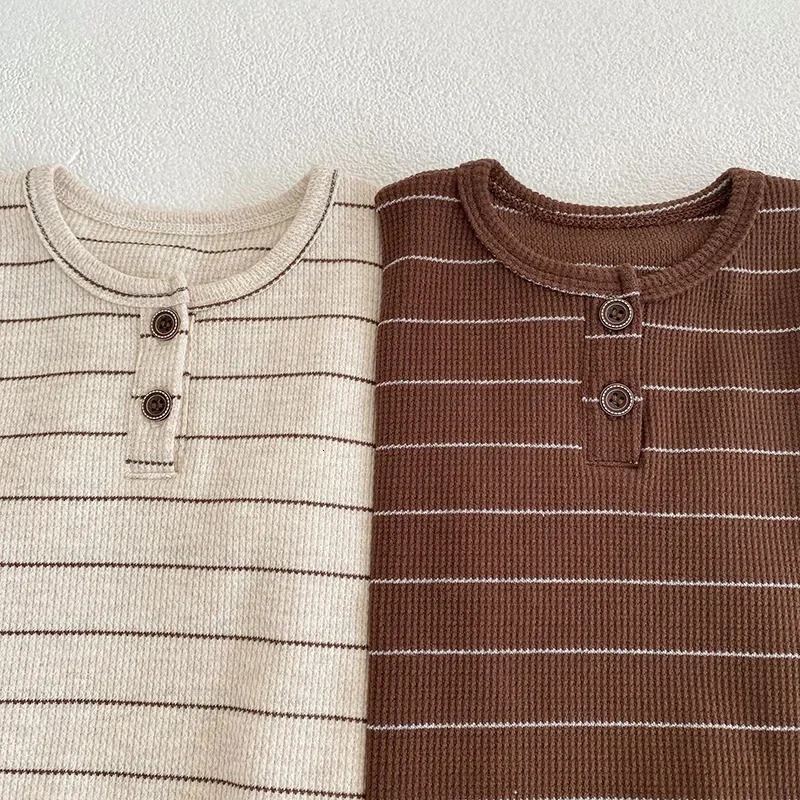Summer Baby Clothing Set Infant Girls Striped Tee and Bloomer 2PCS Toddler Boys Short Sleeved Top Suit 250304