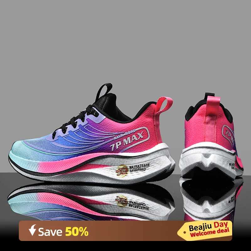 Marathon Carbon Plate Men Sports Running Shoes Breathable Lightweight Womens Comfortable Athletic Nonskid Air Cushion SneakersC250304