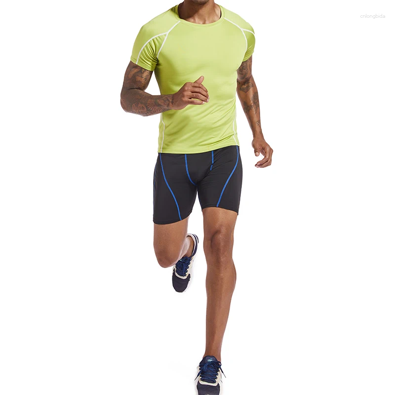 Mens T Shirts: Summer Skinny Tights, Casual Fashion Elastic Tops for Gyms & Track - Short Sleeve Compression Shirts For Men