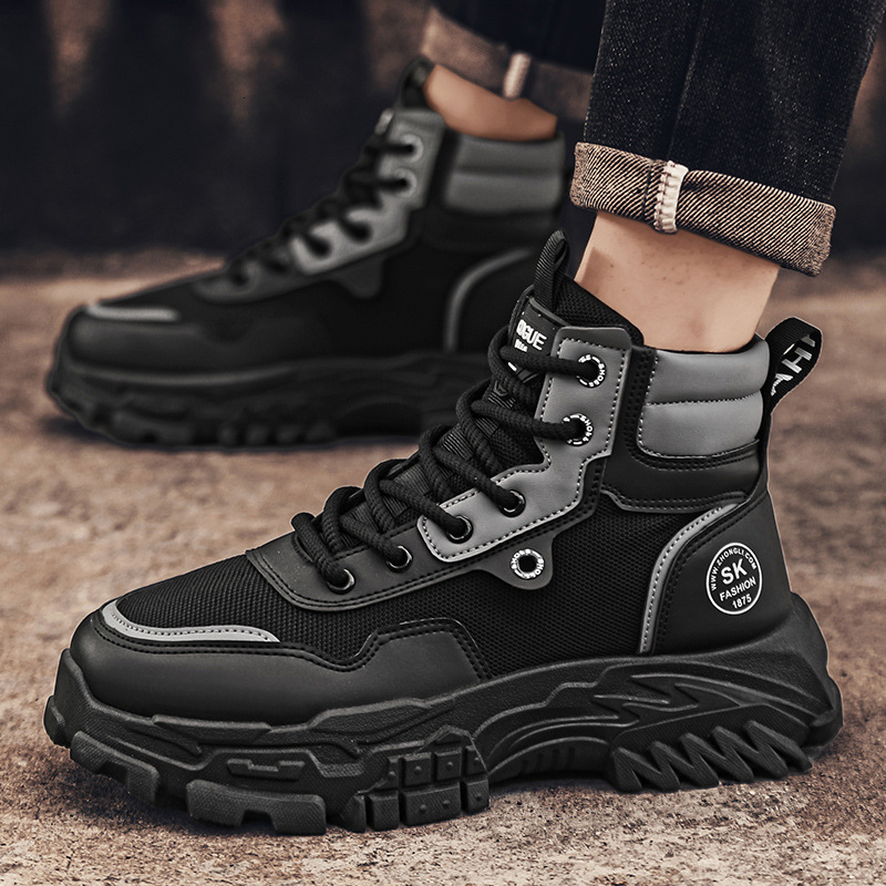 2025 Four Seasons Designer Original New High Top Men s Trendy Versatile Thick Bottom Sports Thick Bottom Anti Slip Outdoor Casual Martin Boots