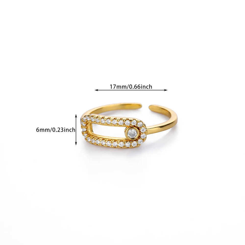 Couple Rings Simple and versatile index finger ring micro inlaid zircon series small accessories trendy accessories womens open-end ring H25303