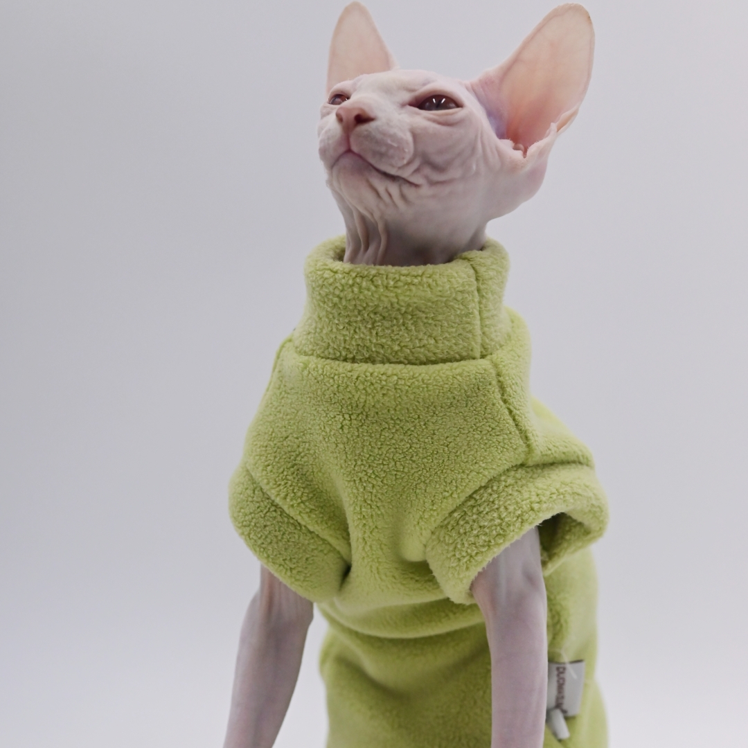DUOMASUMI Dirt-resistant Sphynx Clothes Soft Cat Costume Thick Fall Winter Apparel Clothes for Cat Devon Hairless Cat Clothing