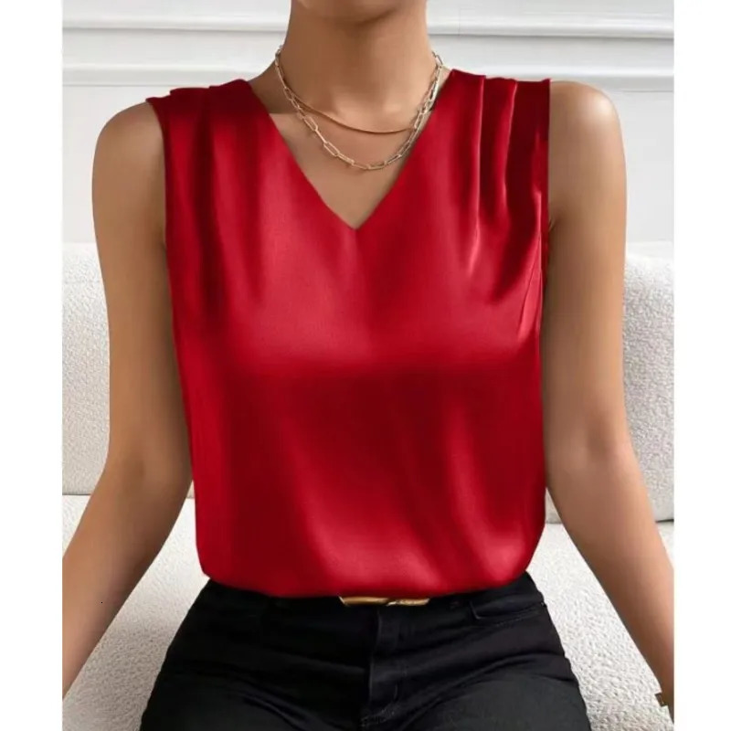 2025 Womens Summer Elegant Tunic Shirts Top Blouses Girls White Vintage Office Satin Silk Basic Chiffon Tops Female 250226