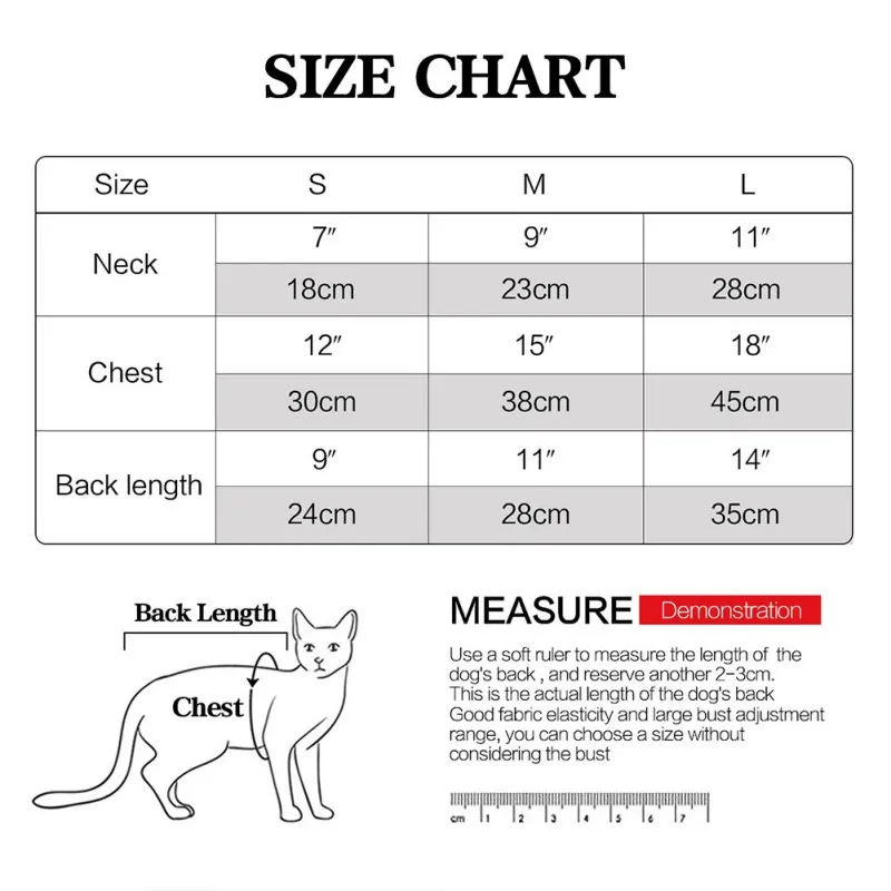 Cat Vest Cat Clothes Cats PostOperative Rehabilitation Clothing Pet Recovery Suit Pet Cat Protection Suit Treatment Vests