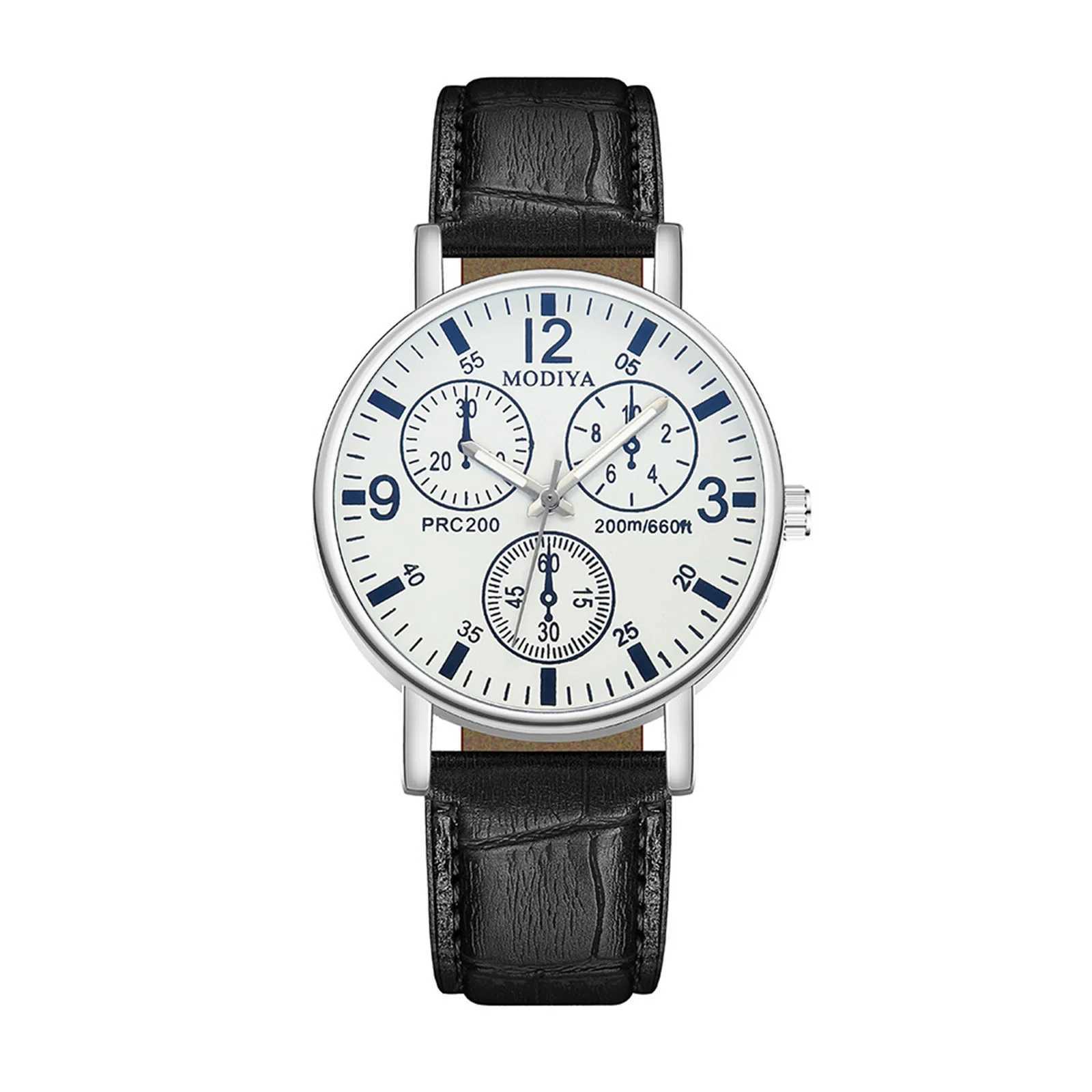 Mens Fashion Sports Mens Stainless Steel Case with Quartz Simulated Wrist Busin es Relojes Electr NicosXJ250304