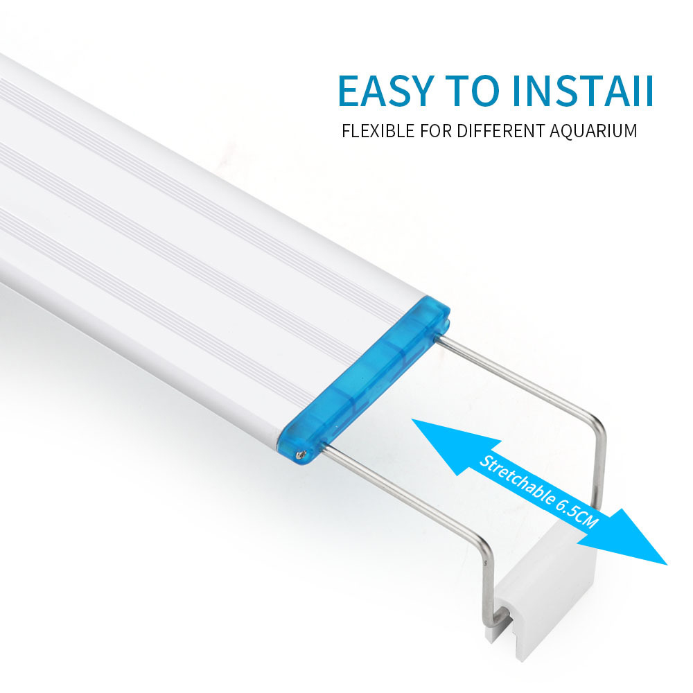 4 Rows Aquarium Lights 3-color Fish Tank Lamp Accessories 18-58CM Clamp Lamp 5730 LED Fish Tank Landscaping Aquarium Lighting