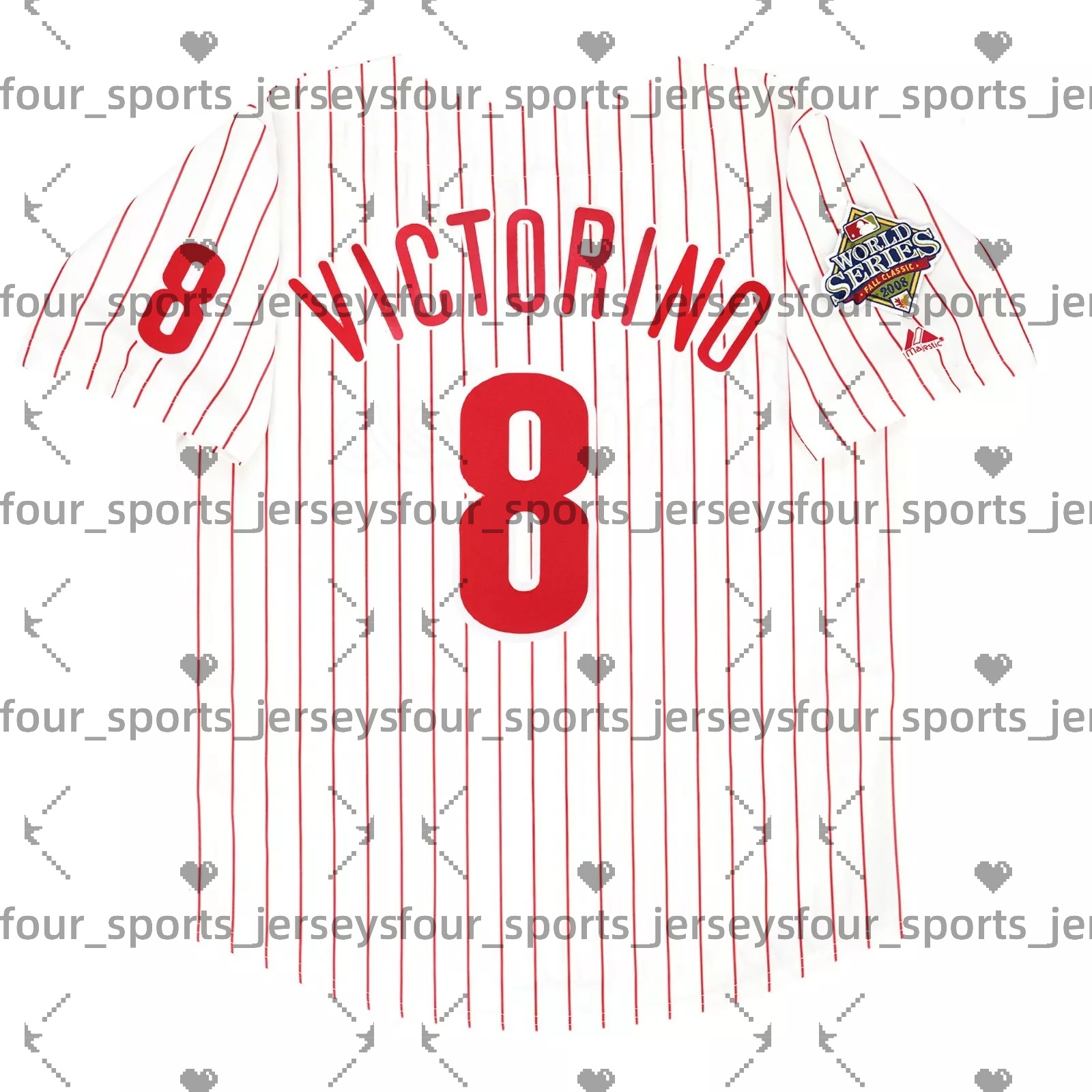 Retro Baseball Jersey Pat Burrell Ryan Howard Shane Victorino Jimmy Rollins Chase Utley Cole Hamels Carlos Ruiz Brad Lidge Chan Ho Park