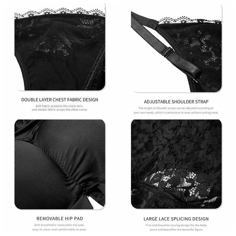 Butt Pads Hip Pads Shapewear Bodysuit Women Body Shapers Open Crotch Control Panties Slimming Panty Full Body Shape WearXJ250304