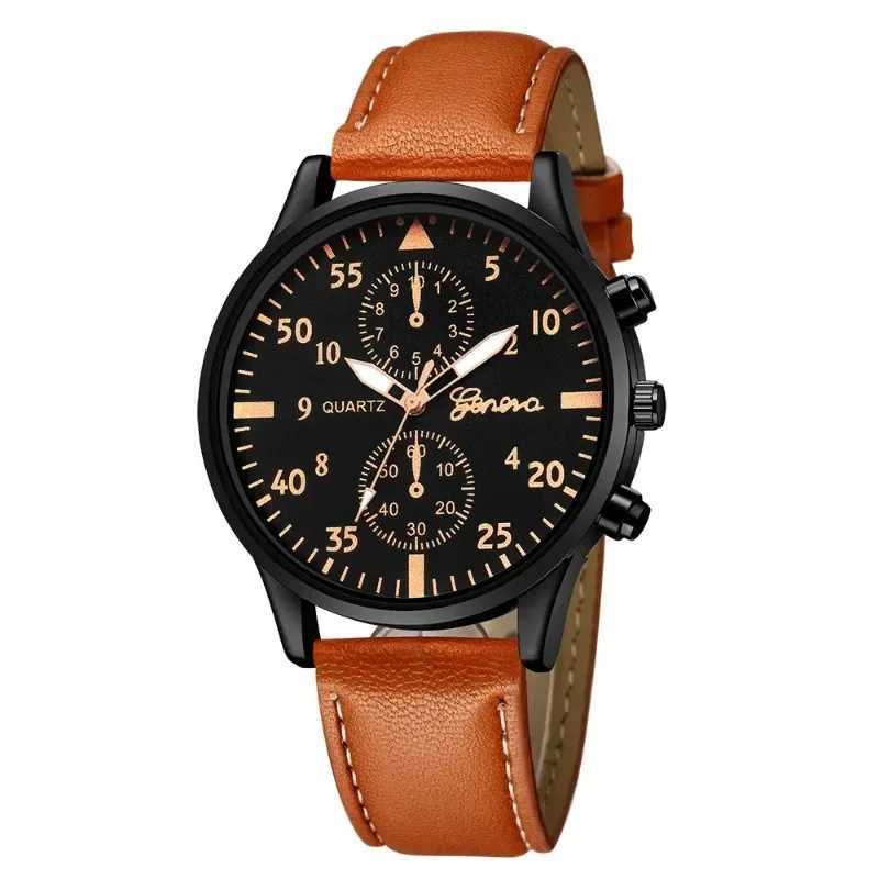 Top luxury mens fashion mens sports leather casual watch Reloj Hombre erkek kol saatiXJ250304