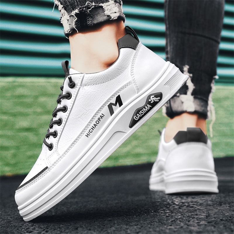 Spring New Men's Designer Shoes Low Top Skateboarding Student Thick Sole Multifunctional Outdoor Sports And Leisure Shoes Leather Upper Men'