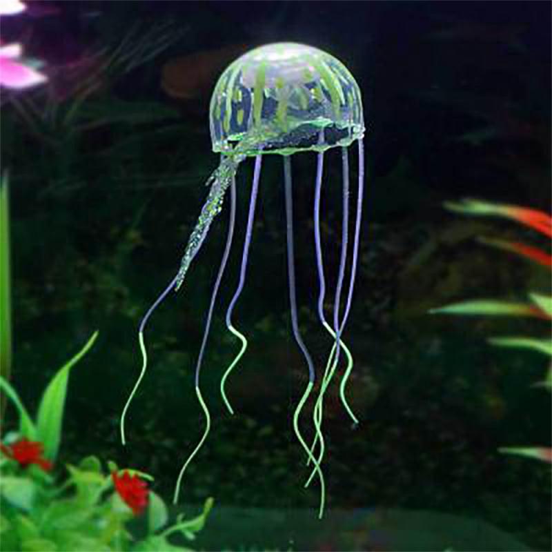 Artificial Swim Luminous Jellyfish Aquarium Decoration Fish Tank Underwater Live Plant Luminous Ornament Aquatic Landscape