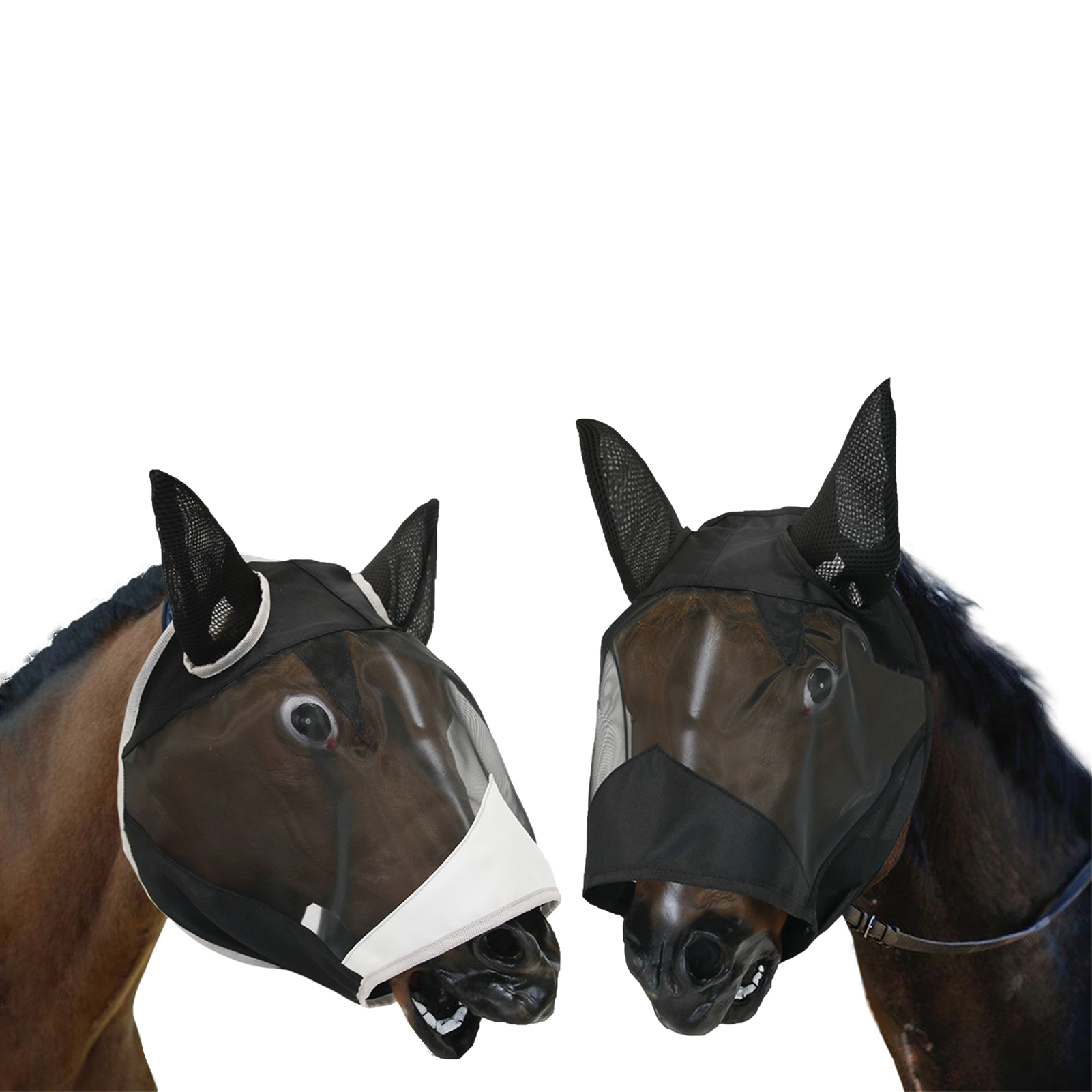 1pcs New Horse Anti Fly Mask Comfortable Breathable Horse Mesh Eye Nose Ear Anti Mosquito For Household Animal Horse Ornament