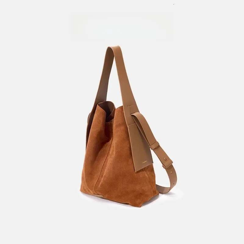 Large Chamois Leather Hanging Ear Supportive Tote Designer Style Casual Commuting Single Shoulder Slanting Bag Autu Handbag