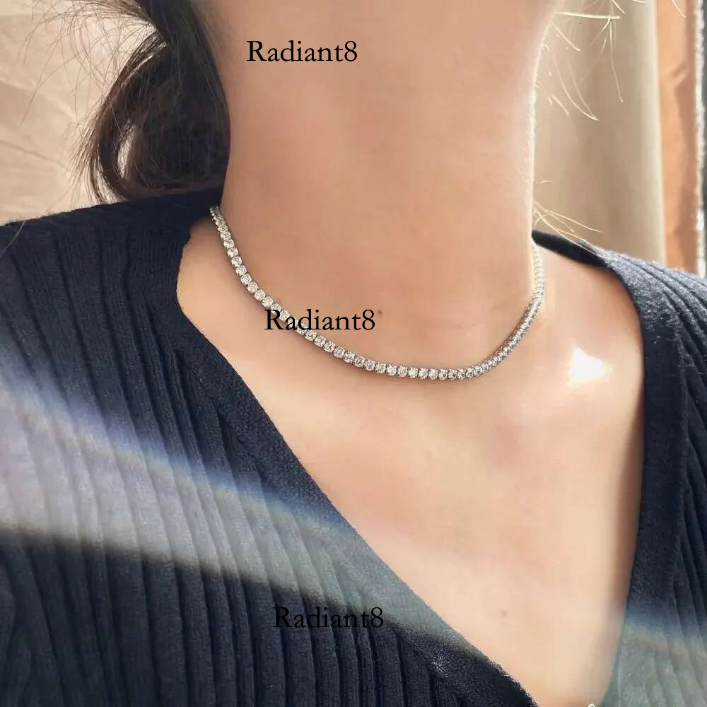 Andara 2mm Row AAA Zircon Tennis Chain Personality Trend Necklace For Men&Women Jewelry Gifts