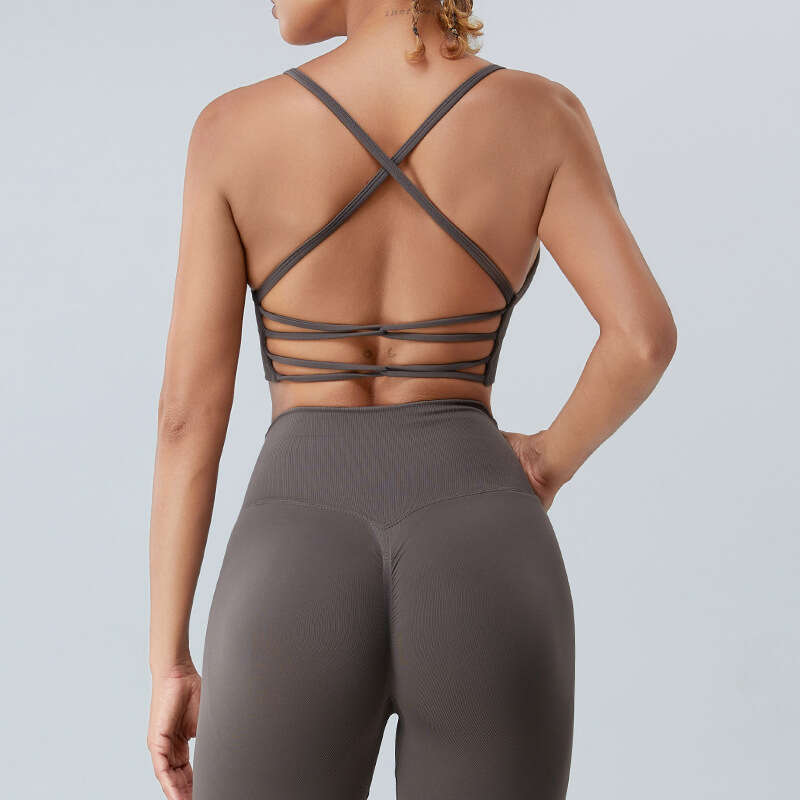 European American seamless nude clothes, women's quick drying yoga beauty back gathering sports underwear, outdoor running and fiess bra, 2025 ne