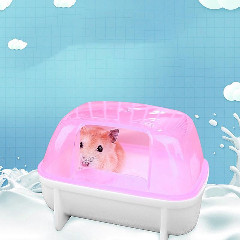 Sand Bath For Hamsters Chinchilla Dust Bath House Hamster Sand Bath Box Detachable Dwarf Hamster Accessories For Chinchilla