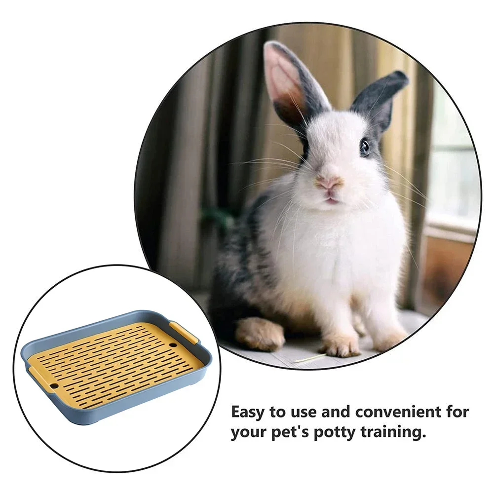Rabbit Litter Box Small Pets Toilet Trays Bunnies Corner Toilet Box For Ferret Hamster Cat Guinea Pigs Dutch Pig Animal Supplies