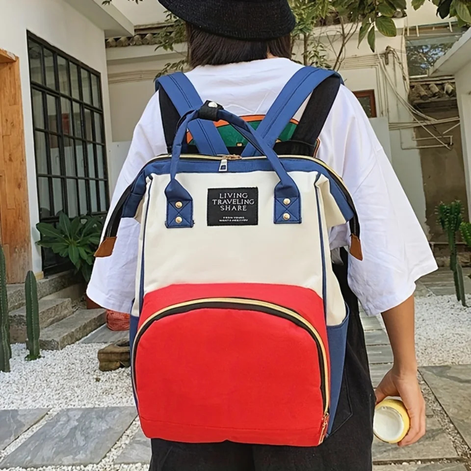 Ship from US Fashionable large capacity backpacks and crossover shoulder bags for hiking leisure travel 250304FBB