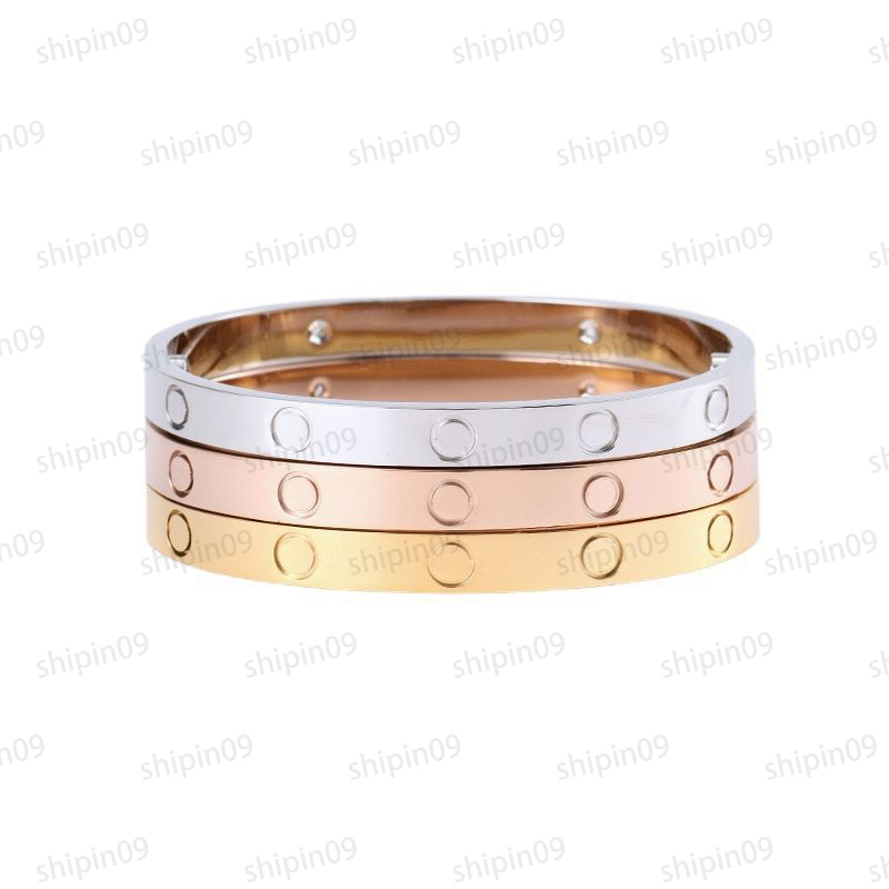 Love braceletes mens designer bracelet plated gold bangle simple diamond screw fashionable classic women luxury bracelet designer jewelry size 17 18 19 21 22 sh147